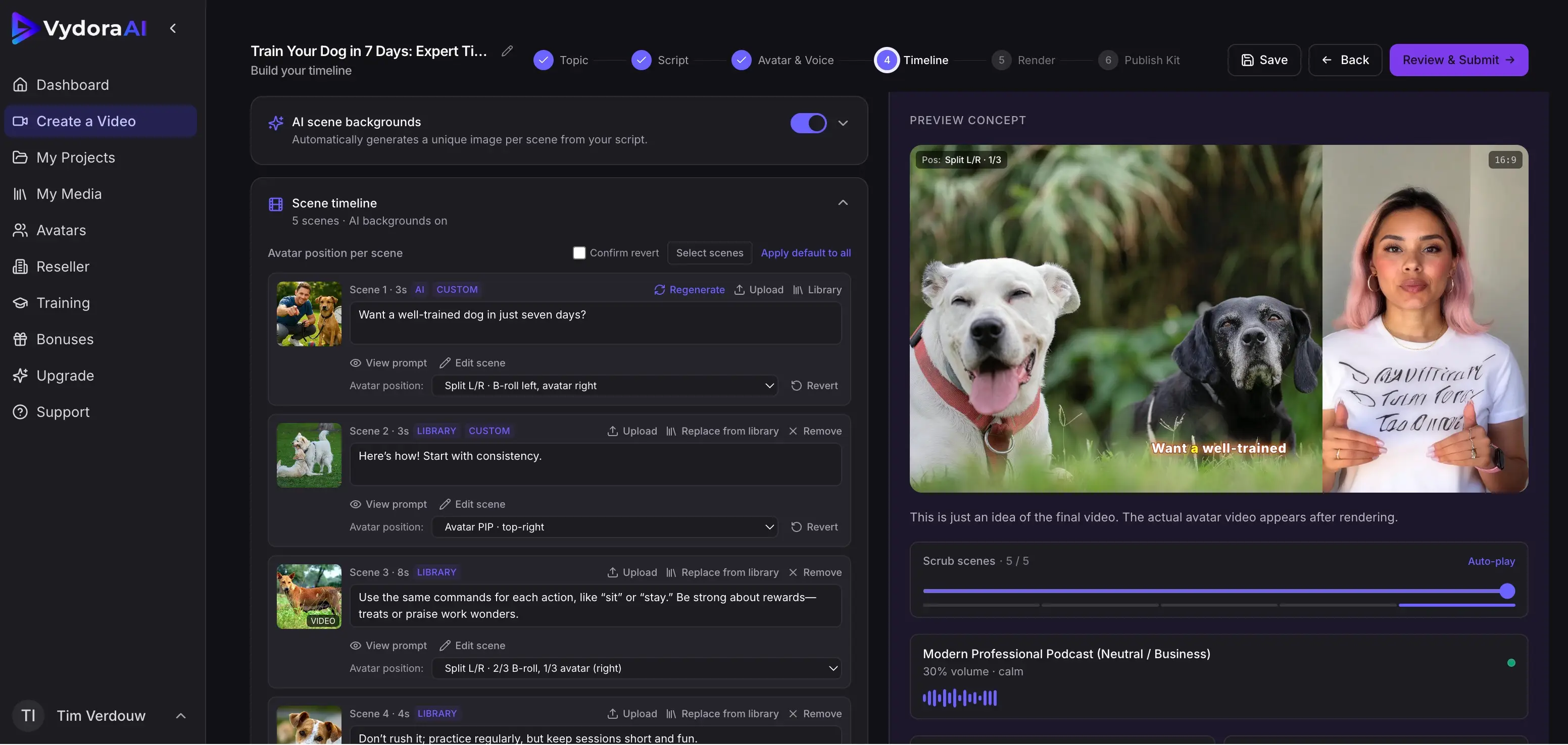 Vydora Interface